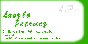 laszlo petrucz business card