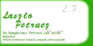 laszlo petrucz business card